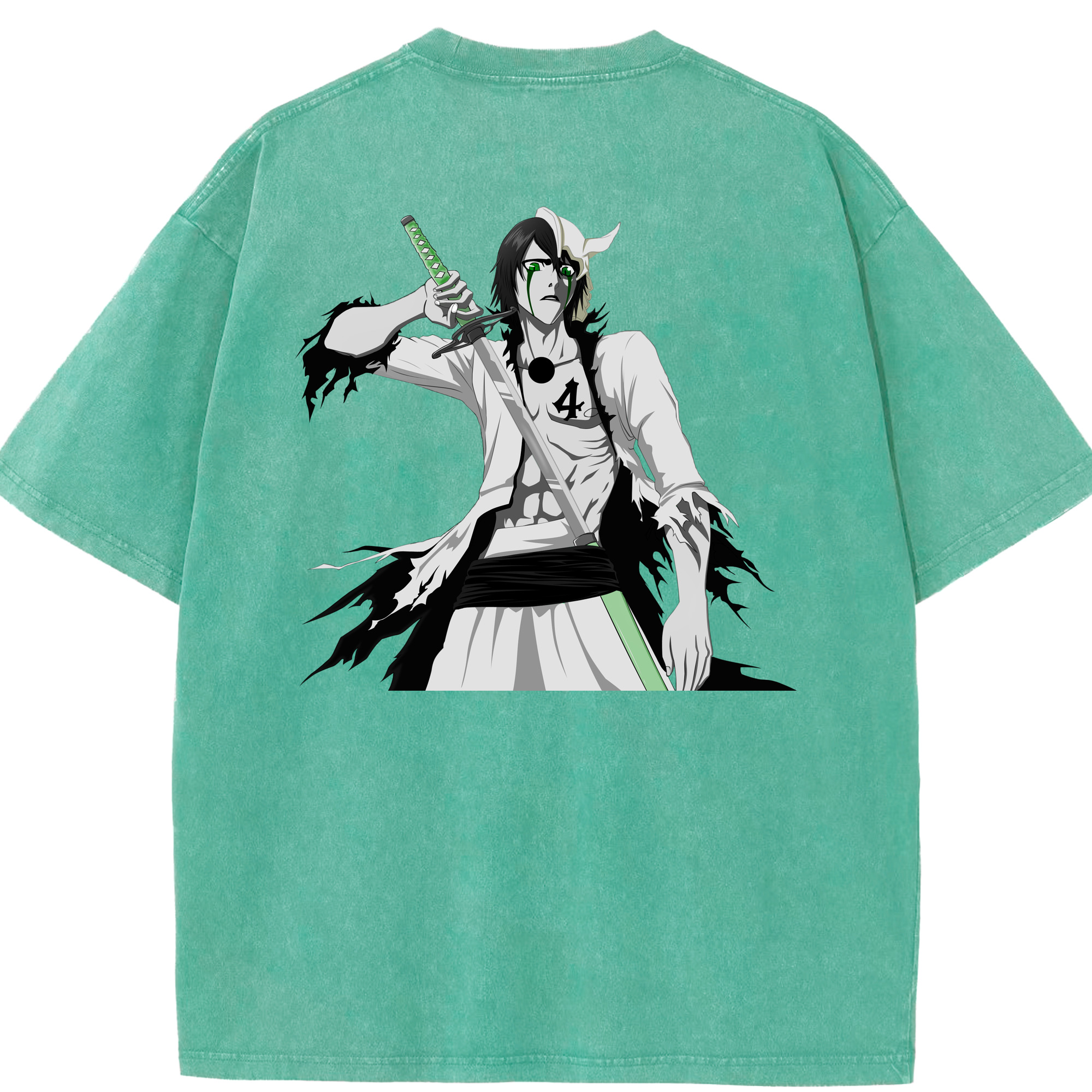 （画像用） ブリーチ ウルキオラ·シファー BLEACH Ulquiorra cifer 綿100% ヴィンテージ風 半袖Tシャツ（背面プリント）